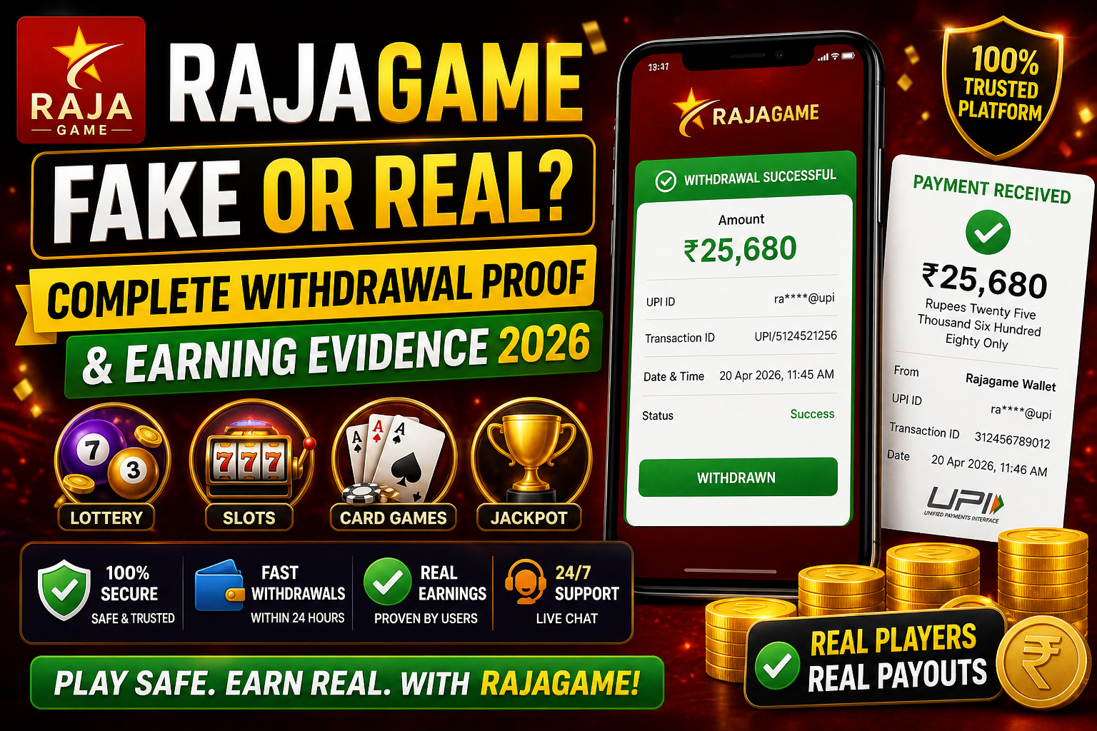 Is Rajagame Fake or Real? Complete Withdrawal Proof & Earning Evidence 2026